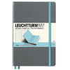 LEUCHTTURM1917 RULED A5 HARDCOVER NOTEBOOK - BICOLORE ANTHRACITE-LIGHT BLUE