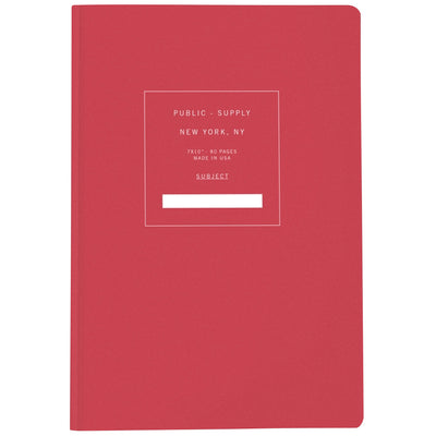 Public Supply 7x10 Notebook - Red