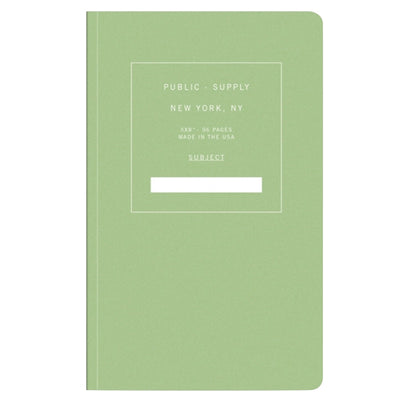 Public Supply 5x8 Notebook - Green