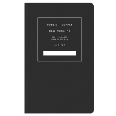 Public Supply 5x8 Notebook - Black