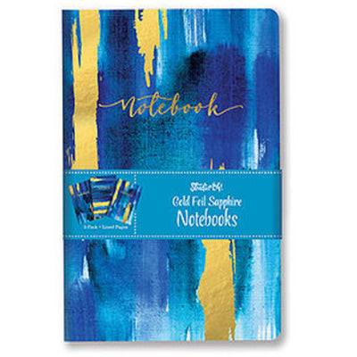 Studio Oh Gold Foil Sapphire Notebook Trio